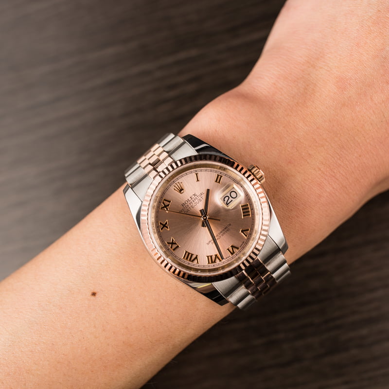 Pre Owned Rolex Datejust 116231 Rose Roman Dial