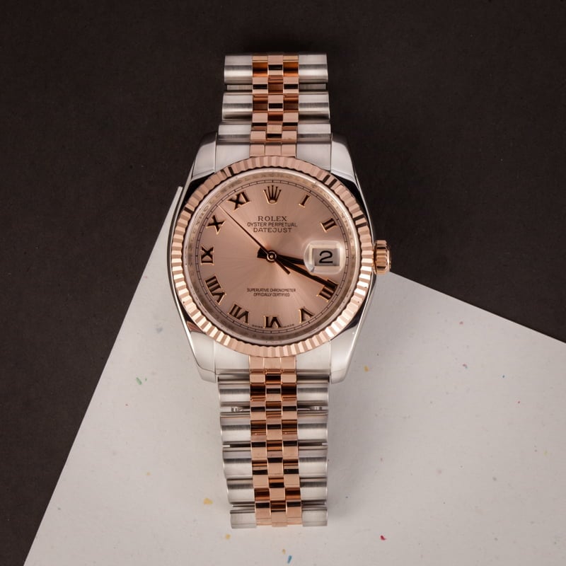 Pre-Owned Rolex Datejust 116231 Two Tone Everose Gold