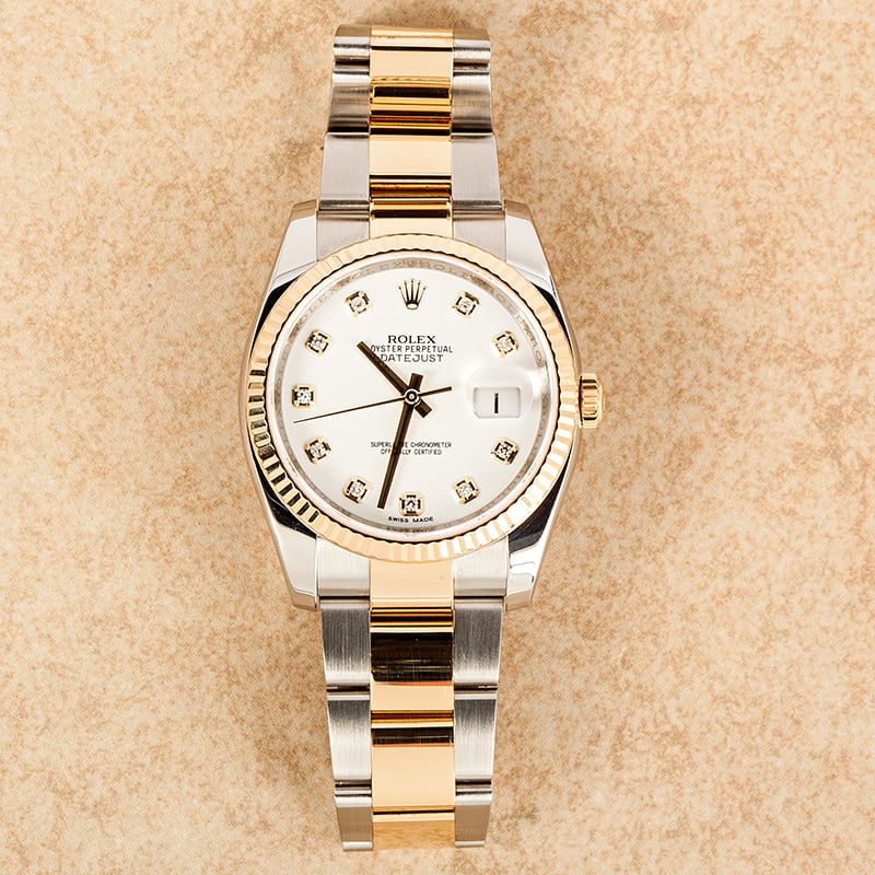 Rolex Datejust 116233 White Diamond Dial