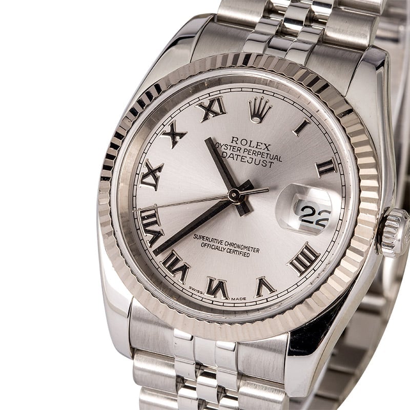 Rolex Datejust 116234 Rhodium Roman Dial