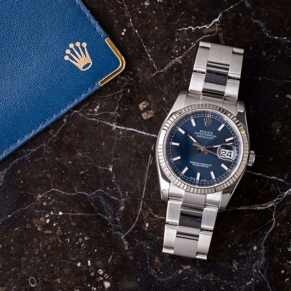 Rolex Datejust 116234 Blue Dial with Steel Oyster