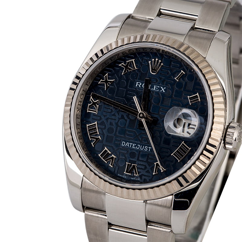 Rolex Datejust 116234 Blue Jubilee Roman Dial