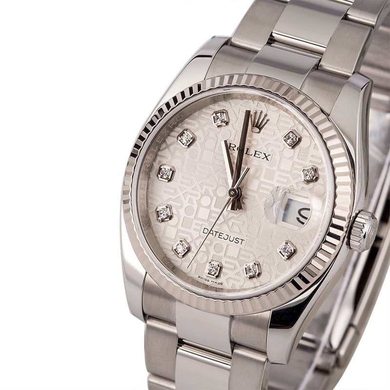 Pre Owned Rolex Datejust 116234 Silver Jubilee Dial