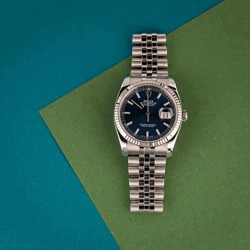 Pre-Owned Rolex Datejust 116234 Blue Dial Watch