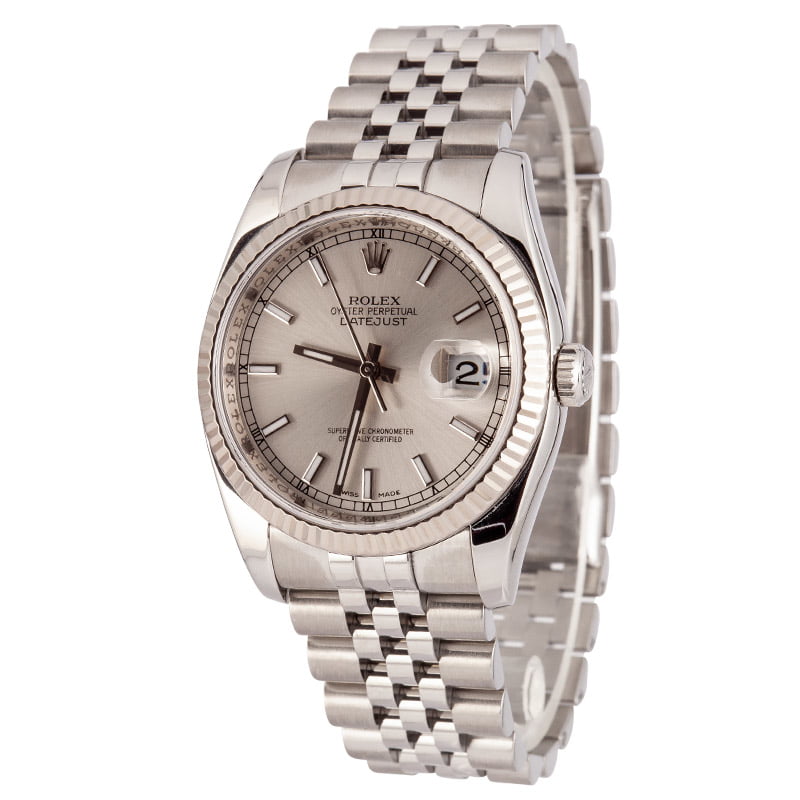 Used Rolex Steel Datejust 116234 Silver Dial