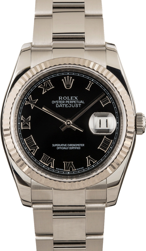 Rolex Datejust 116234 Black Roman Dial
