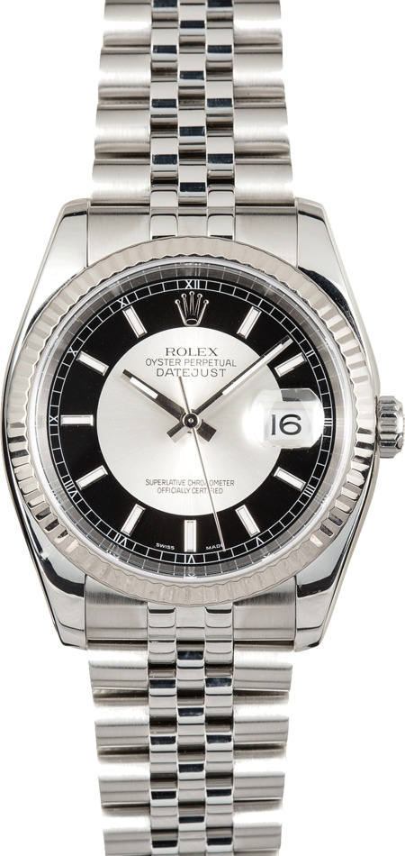 rolex datejust tuxedo dial