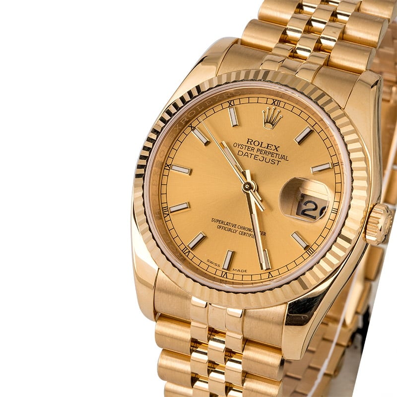 Men's Rolex Datejust 116238 Yellow Gold Jubilee