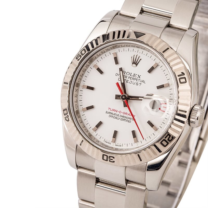 Pre Owned Rolex Thunderbird Datejust 116264 White