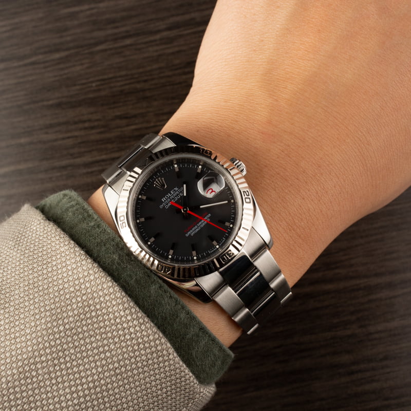 Pre Owned Rolex Datejust Thunderbird 116264 Black Dial