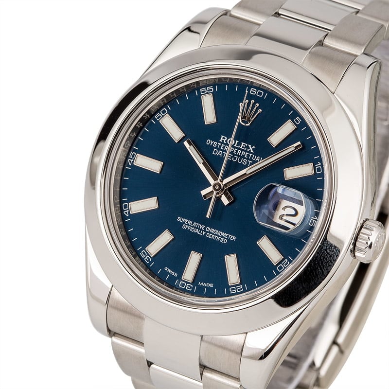 PreOwned Rolex Datejust 116300 Blue Dial