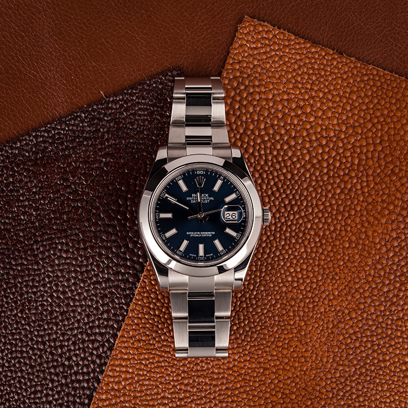 Pre-Owned Rolex Datejust 116300 Blue Dial