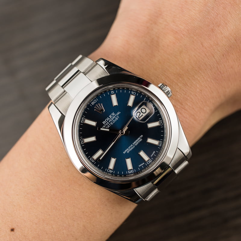 PreOwned Rolex Datejust 116300 Blue Dial