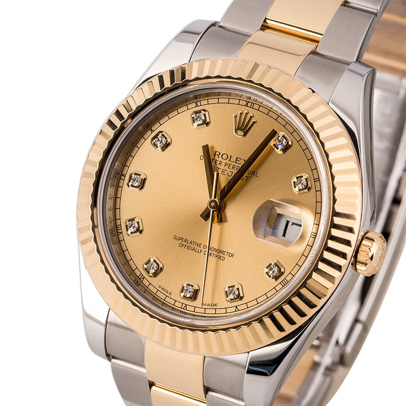 Pre-Owned Rolex Datejust 116333 Diamond Dial Watch
