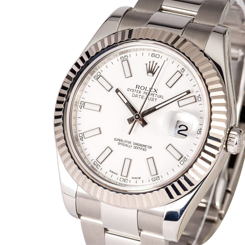 Rolex Datejust II 116334 White Luminous Dial