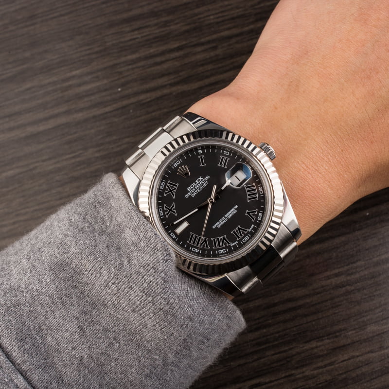 Pre-Owned Rolex Datejust II Black Roman Dial 41MM
