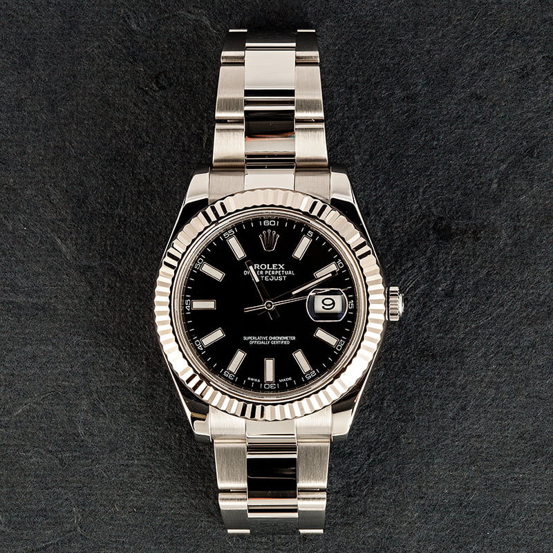 Genuine Rolex Datejust 116334 Black Dial