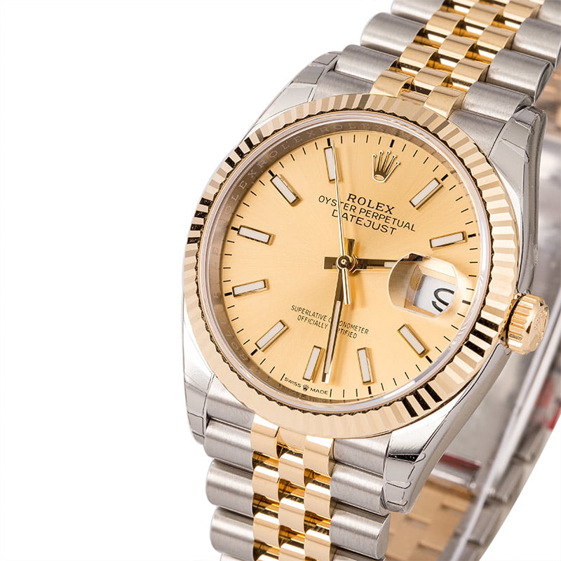 Unworn Rolex Datejust 126233 Champagne Luminous Dial