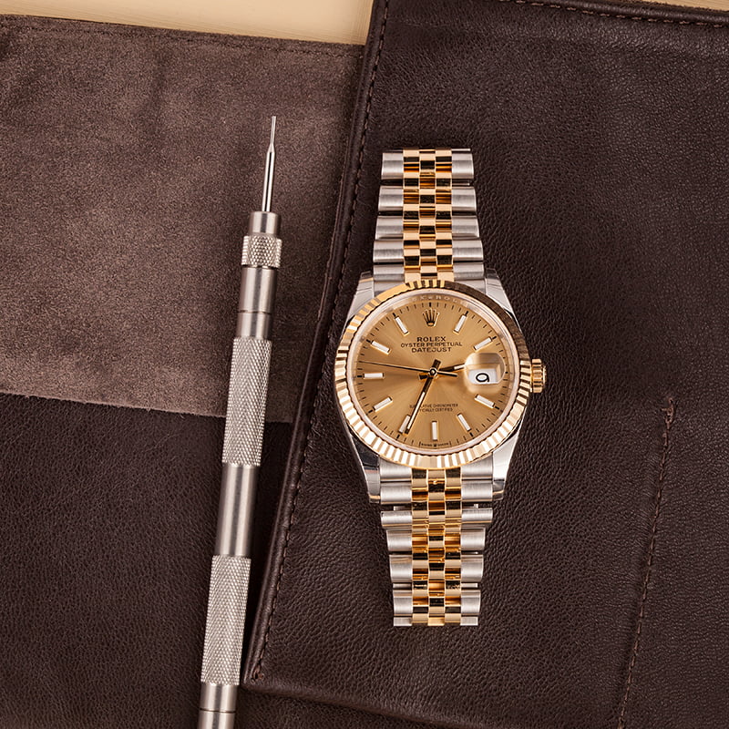 Unworn Rolex Datejust 126233 Champagne Luminous Dial