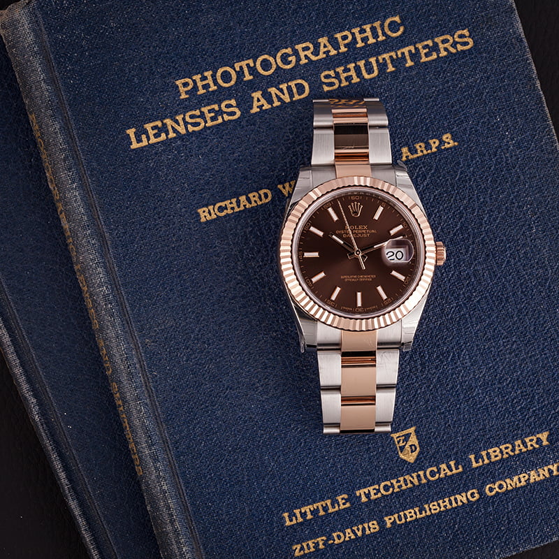 Unworn Rolex Datejust 126331 Chocolate Index Dial