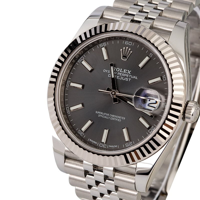 Rolex Datejust II Ref 126334 Dark Rhodium Dial Jubilee Band