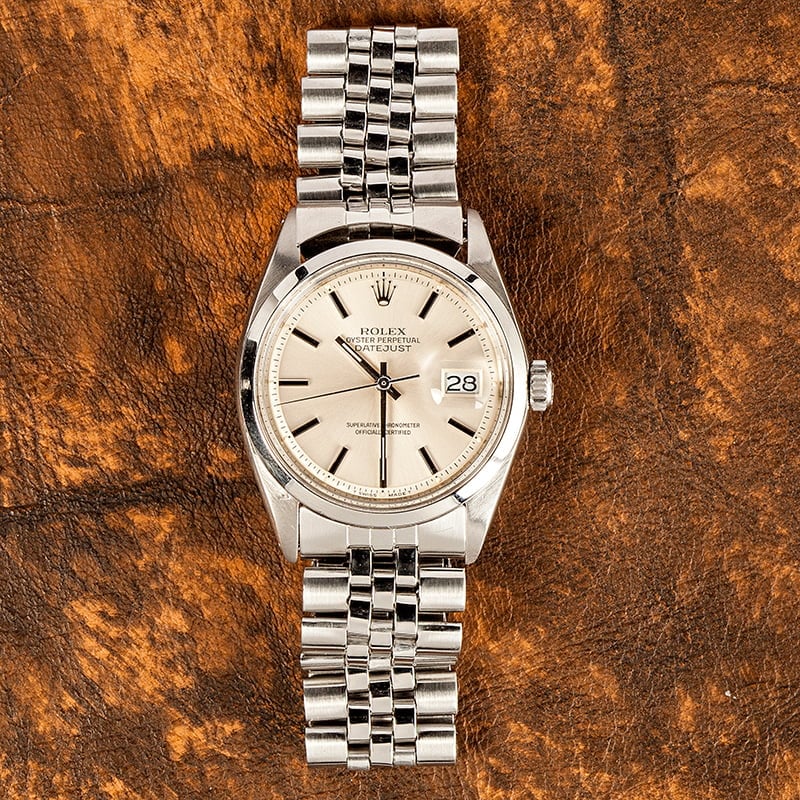 Vintage Rolex Datejust 1600 Silver 'Pie Pan' Dial