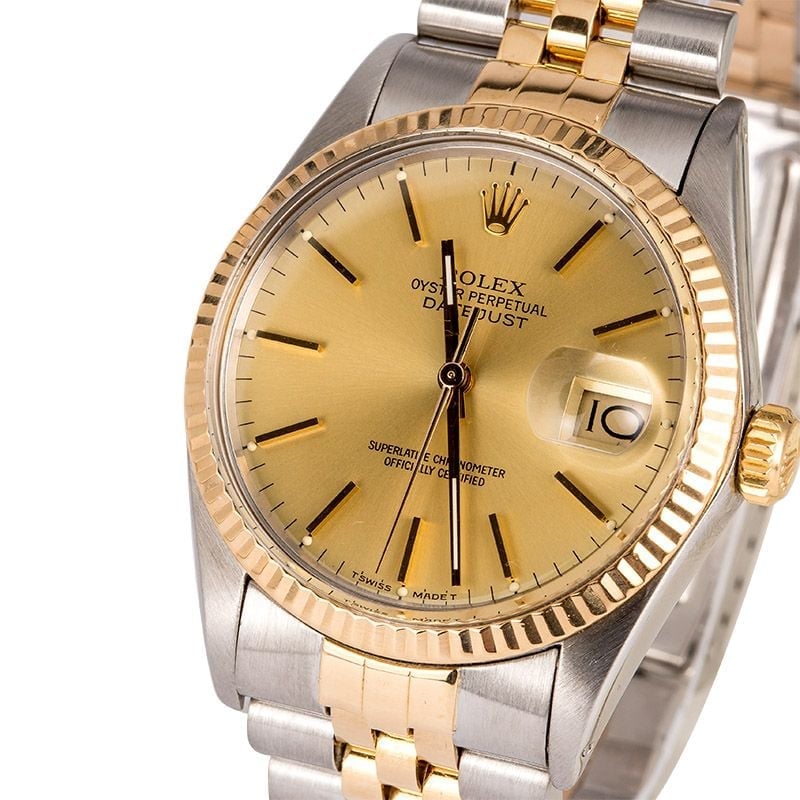 Men's Rolex Datejust 16013 Two-Tone Jubilee Band TT