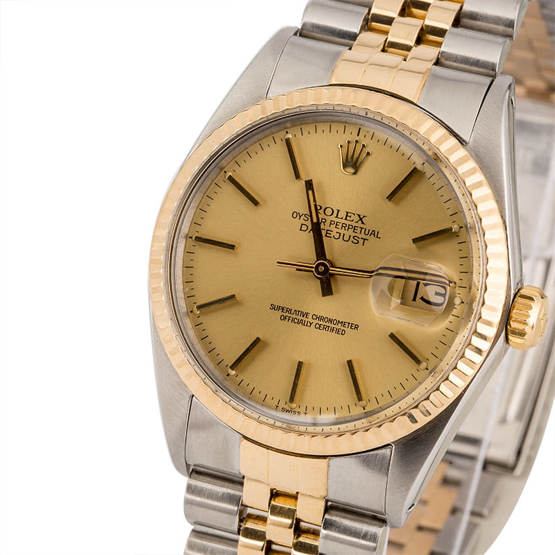Used Rolex Datejust 16013 Two Tone Jubilee Band
