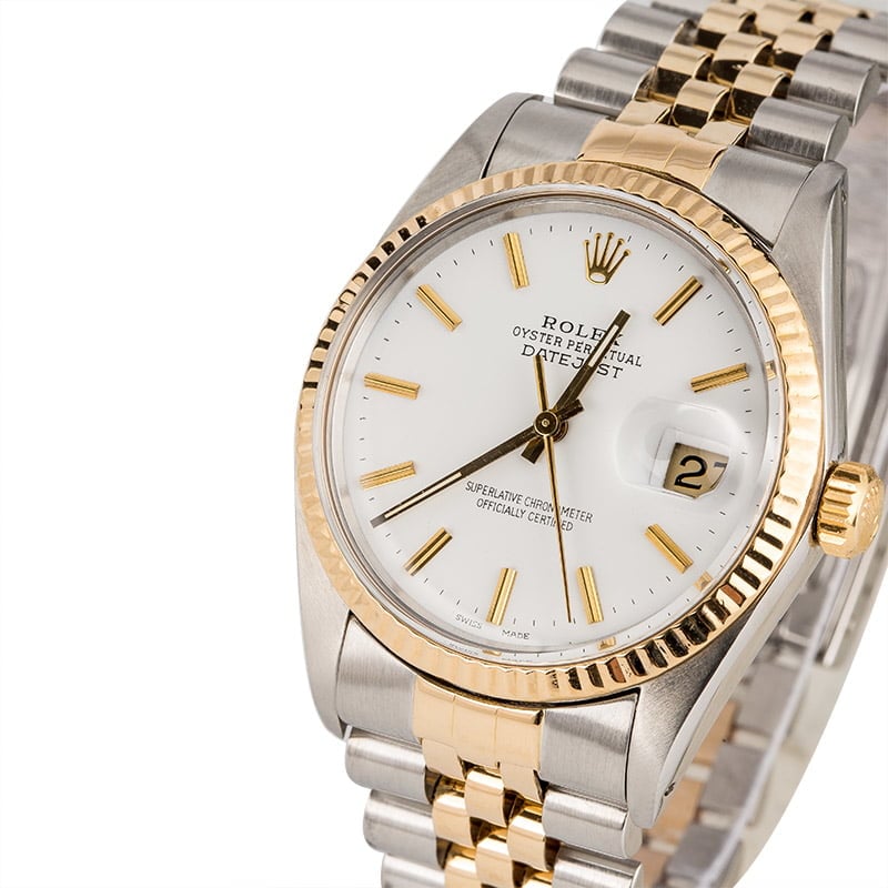 Pre Owned Rolex Datejust 16013 White Dial