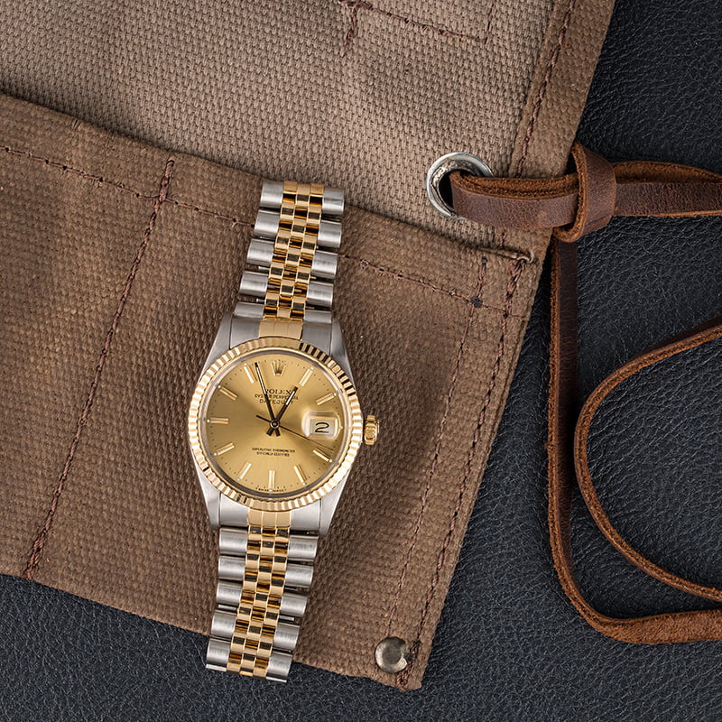 Pre Owned Rolex Datejust 16013 Luminous Champagne Dial