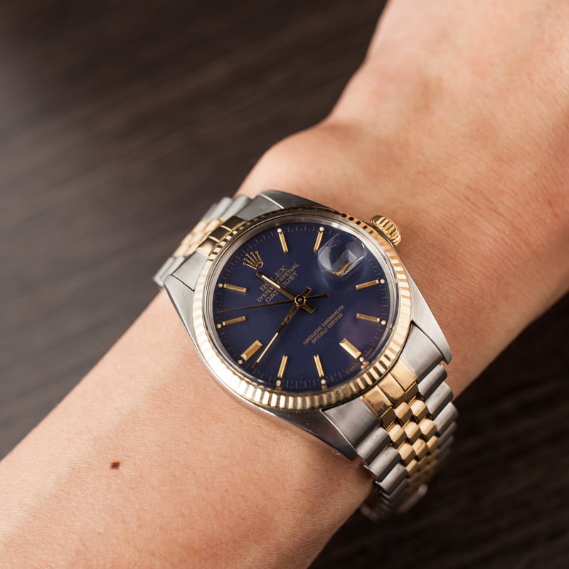 PreOwned Rolex Datejust 16013 Blue Dial