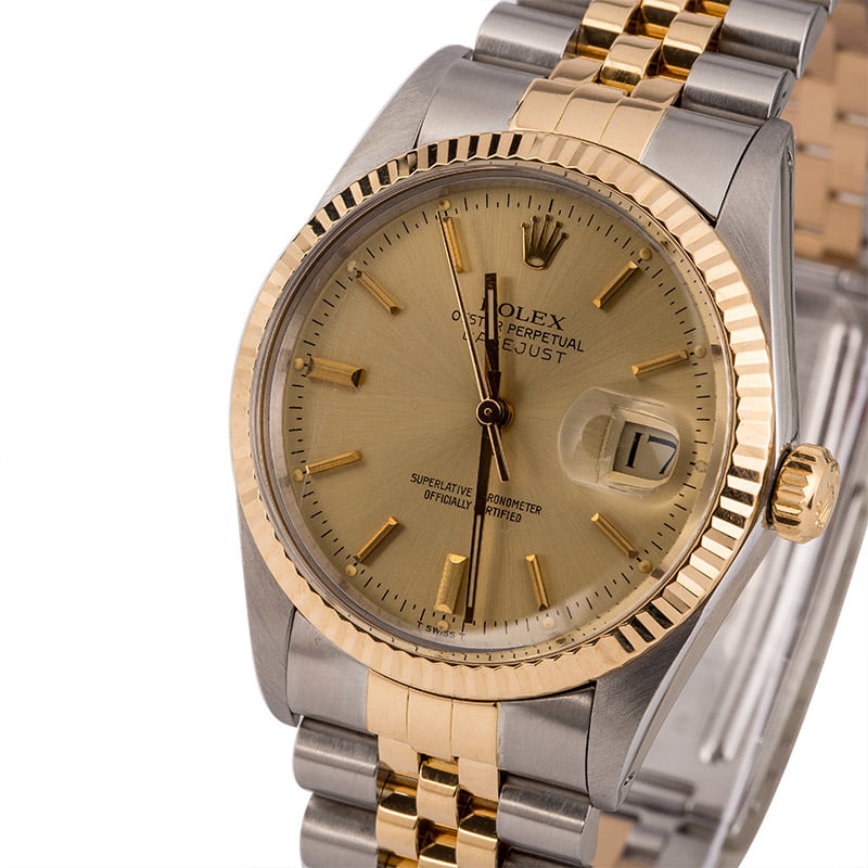 Pre-Owned Rolex Champagne Dial Datejust 16013