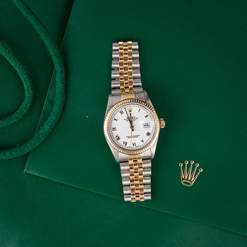 PreOwned Rolex Datejust 16013 White Roman Dial