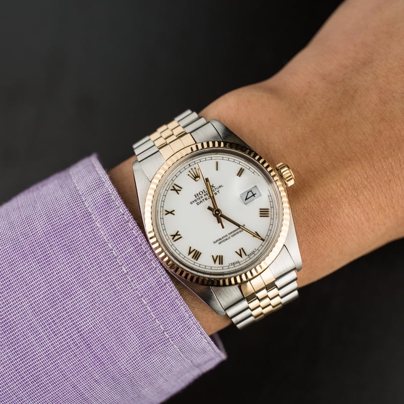 PreOwned Rolex Datejust 16013 White Roman Dial