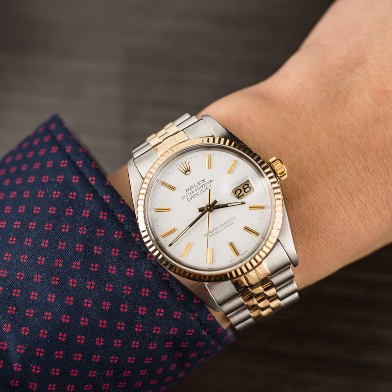 Pre Owned Rolex Datejust 16013 White Dial