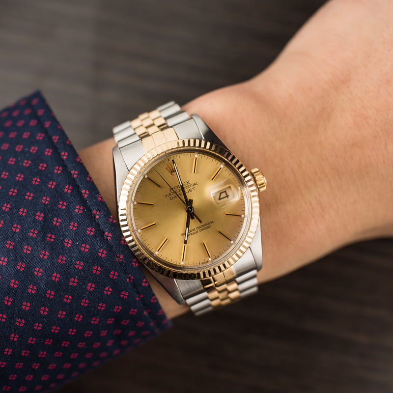 Used Champagne Dial Rolex Datejust 16013