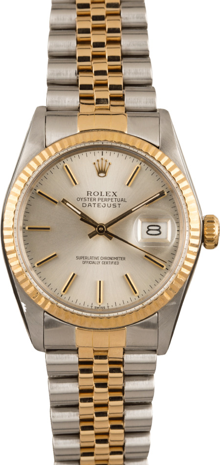 Used Rolex Datejust 16013 Silver Index