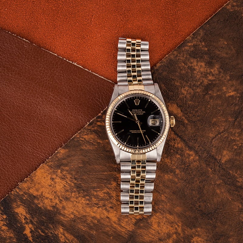 Pre-Owned Rolex Datejust 16013 Black Index Dial