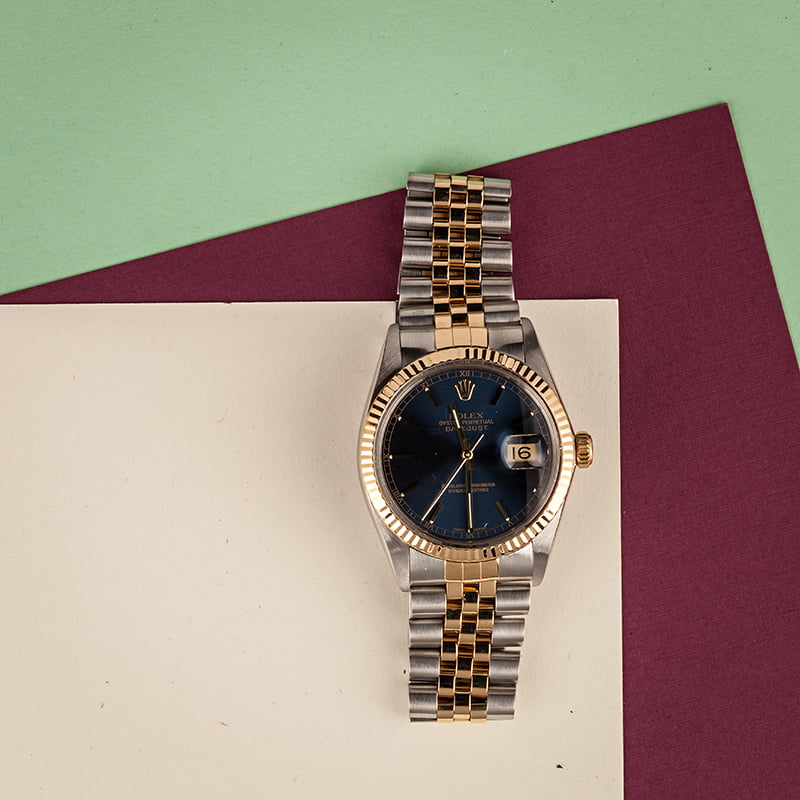 Pre-Owned Rolex 36mm Datejust 16013 Blue Dial