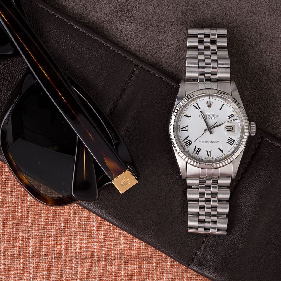 Rolex Datejust 16014 White Buckley Dial