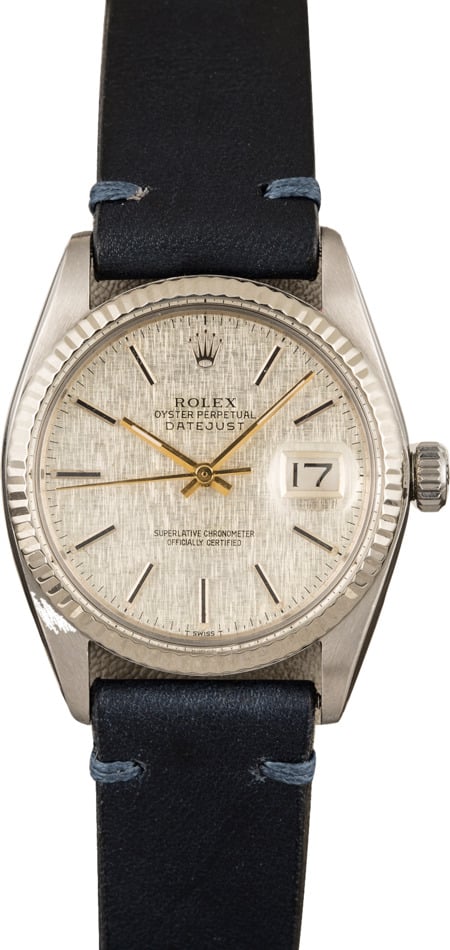 Used Rolex Datejust 16014 Silver Linen Dial