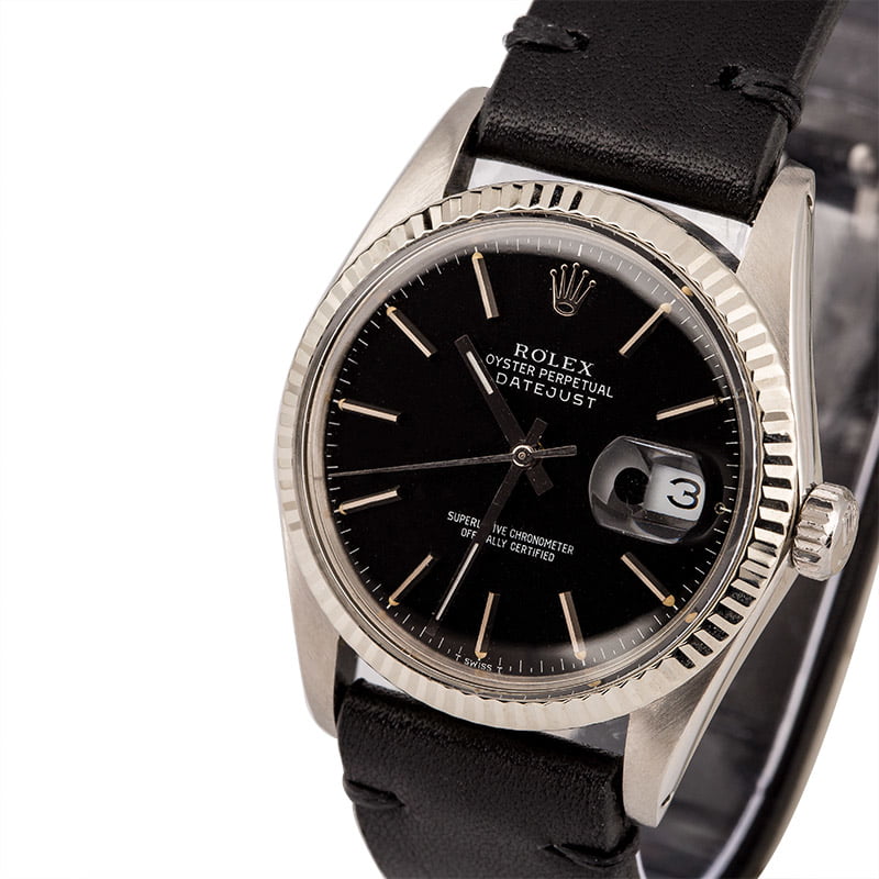 Pre Owned Rolex Datejust 16014 Black Dial