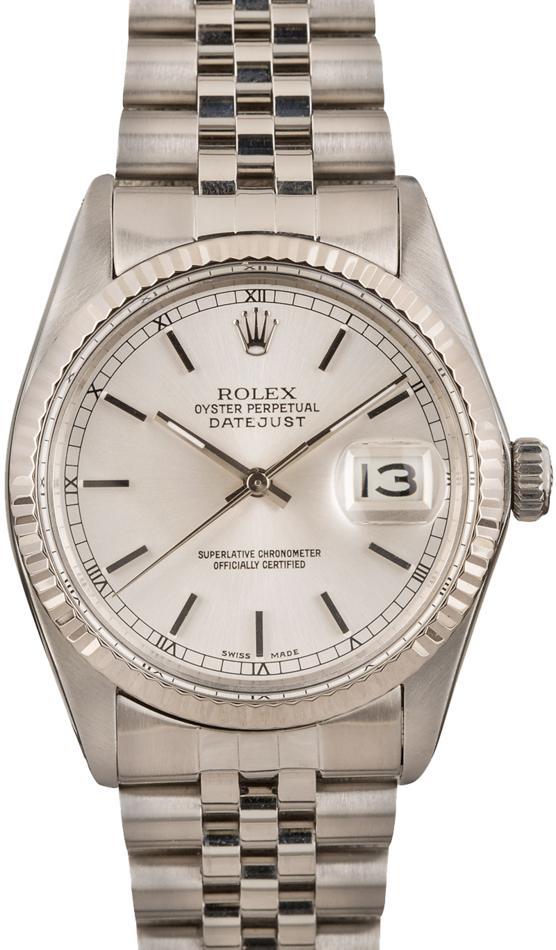 Rolex Datejust 16014 Silver Index Dial