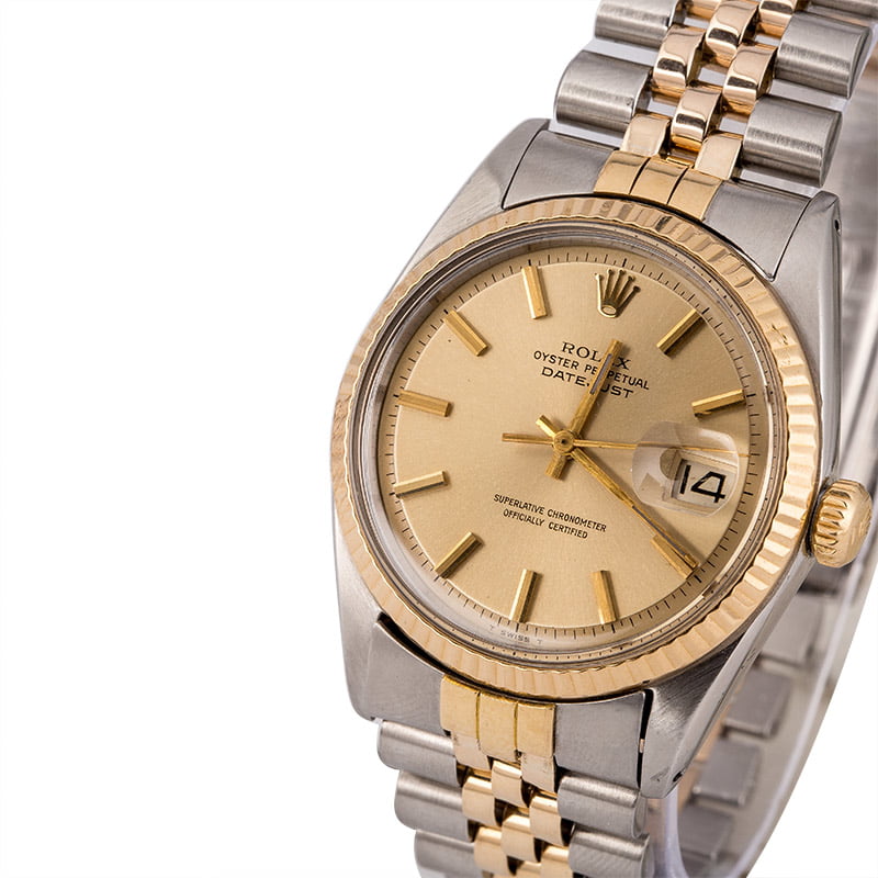 Pre-Owned Rolex Datejust 1603 Champagne 'Pie Pan' Dial