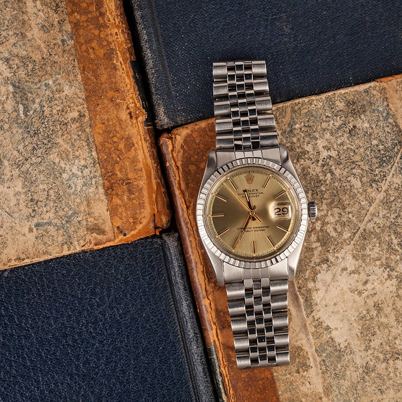 Pre-Owned Rolex Datejust 1603 Champagne Dial