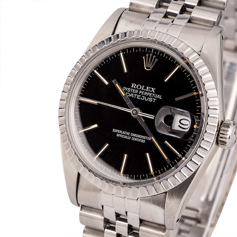 Used Rolex Datejust 16030 Black Index Dial