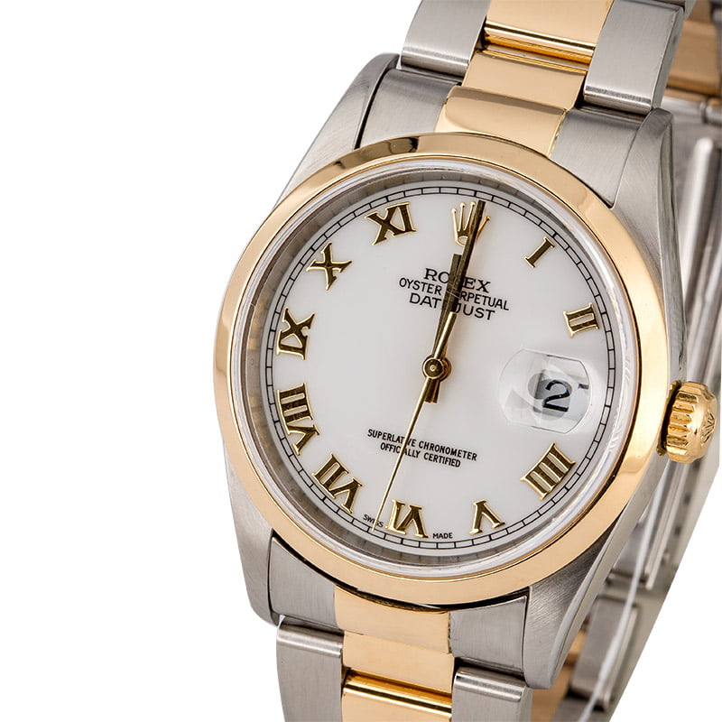 Rolex Datejust 16203 Two Tone with White Dial