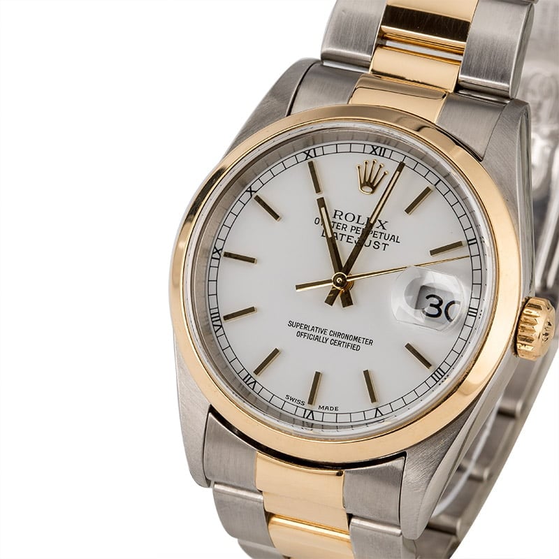 Used Rolex Datejust 16203 Two Tone Oyster Band