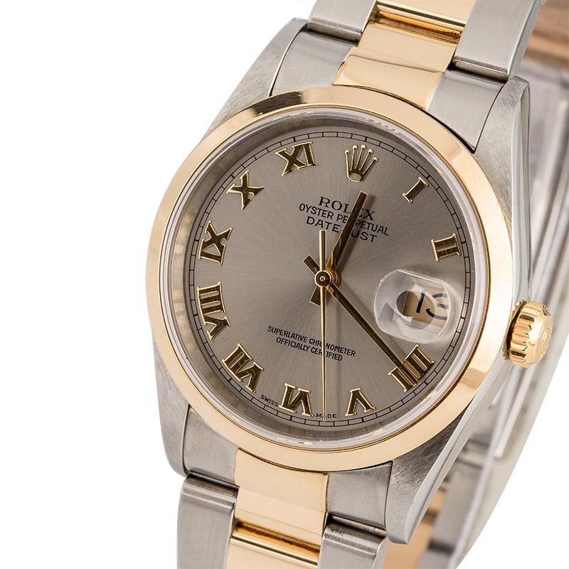 Pre-Owned Rolex Datejust 16203 Rhodium Roman Dial