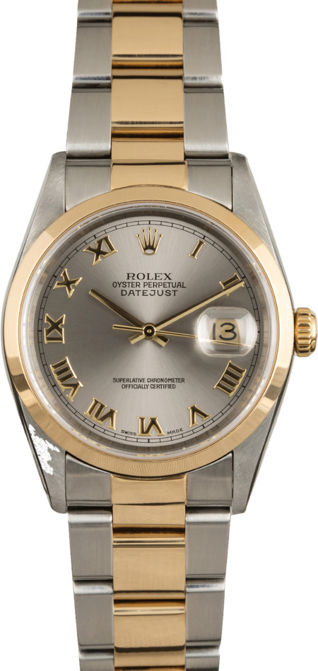 Pre-Owned Rolex Datejust 16203 Rhodium Roman Dial